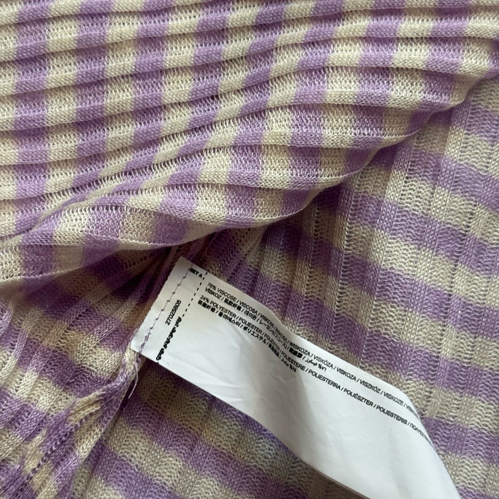 Mango Sheer Ribbed Tie-Front Cardigan Sweater - Picture 5 of 6